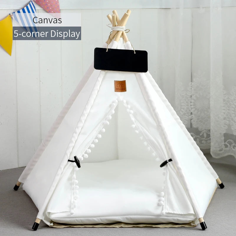 Portable Pet Teepee – Washable Indoor House for Cats and Small Dogs