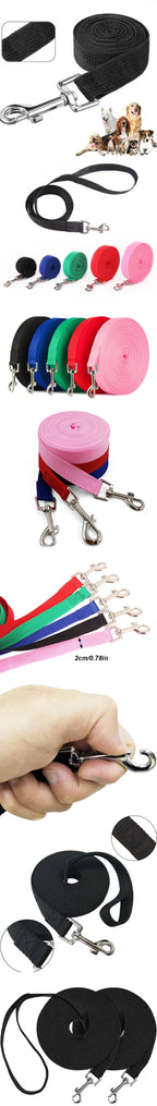 Durable Nylon Dog Leash – Long Training Lead for Small and Large Dogs