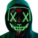 LED Light Up Halloween Mask – Scary Glowing Costume for Cosplay Parties