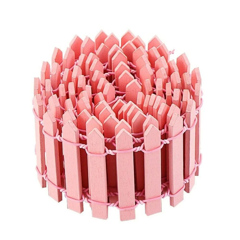 Mini Wooden Picket Fence – 100cm Garden Edging for Fairy Landscapes and Crafts
