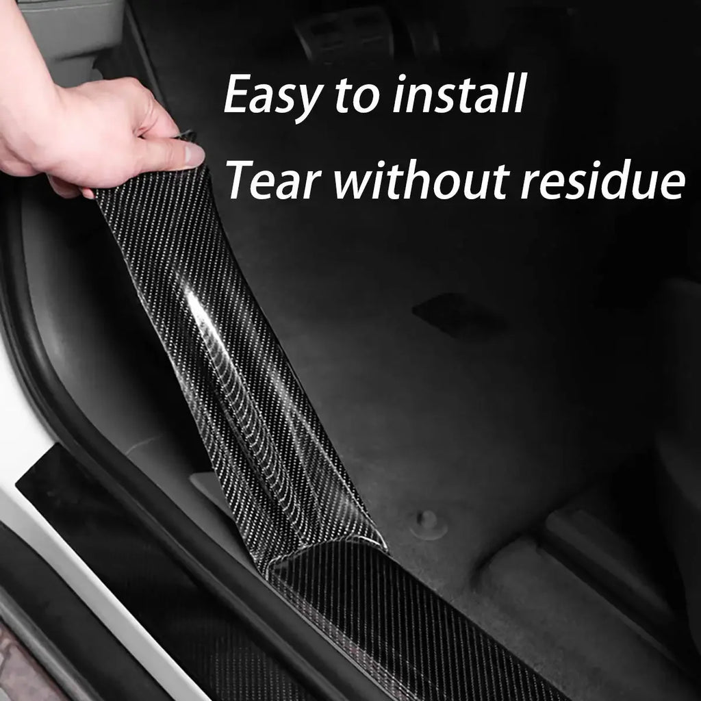 Nano Carbon Fiber Car Trim – Adhesive Vinyl Protector for Vehicle DIY Wrap