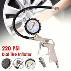 Tire Pressure Gauge – Air Inflator Gun for Car and Motorcycle Maintenance