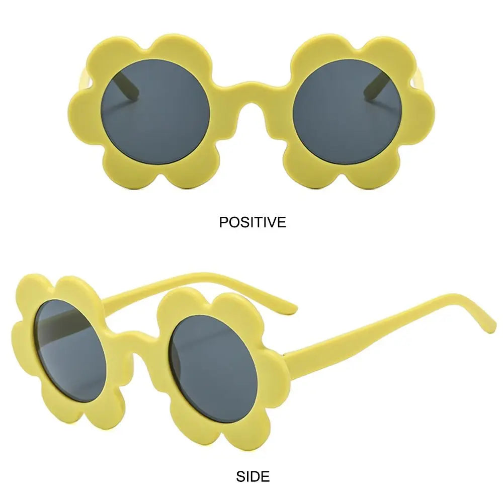 Retro Sunflower Round Sunglasses – Floral Festival Shades for Women