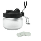 Airbrush Cleaning Pot – Glass Jar Set with Needles and Brushes