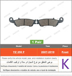 Sintered Brake Pads – Front or Rear Set for Yamaha YZ Motocross Racing