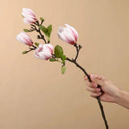 Artificial Silk Magnolia Flower – Realistic Floral Decor for Wedding Garden