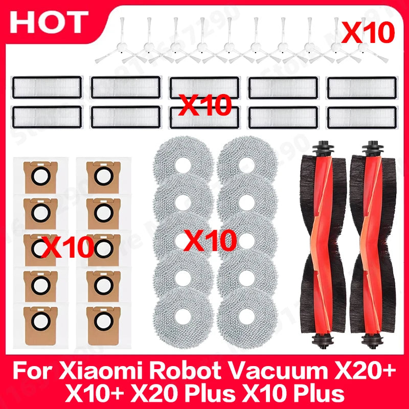 Vacuum Replacement Parts Kit – Dust Bags and Filters for Xiaomi Robot Vacuums