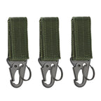 Tactical Nylon Webbing Carabiner – Heavy Duty Keychain for Outdoor Camping