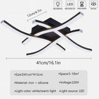 Modern LED Wave Ceiling Light – Minimalist Fixture for Living Room Bedroom