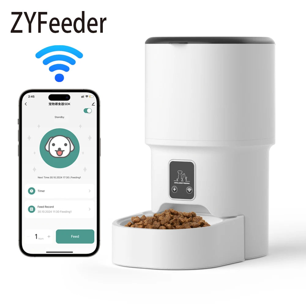 4L Smart Pet Feeder – WiFi Automatic Food Dispenser for Cats and Dogs