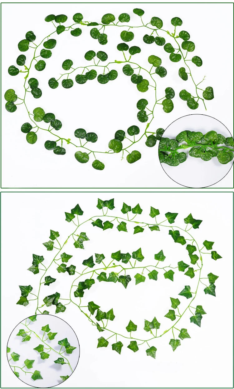 Artificial Green Dill Leaf Vine – 2m Hanging Garland for Wedding Decor