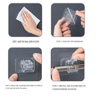 Adjustable Curtain Rod Brackets – Adhesive No Drill Holders for Wall Mounting