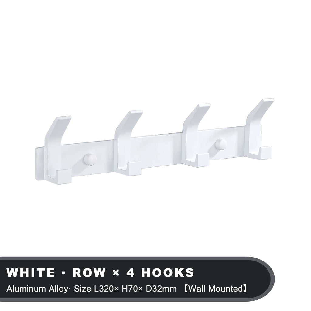 Modern Aluminum Wall Hooks – Black Towel Hanger for Bathroom and Coat Storage