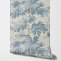 Misty Forest Tapestry Wallpaper – Antique Landscape for Home Decor