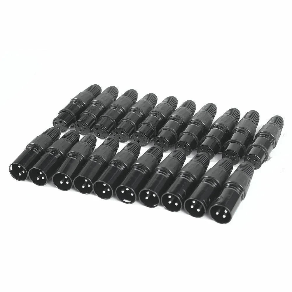 XLR DMX Microphone Connectors – 3 Pin Audio Plugs for Professional Sound Gear