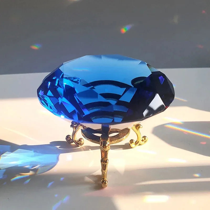 Crystal Diamond Glass Paperweight – Decorative Ornament for Romantic Proposals