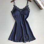 Silk Suspender Nightdress – Satin Halter Sleepwear for Summer Lounge
