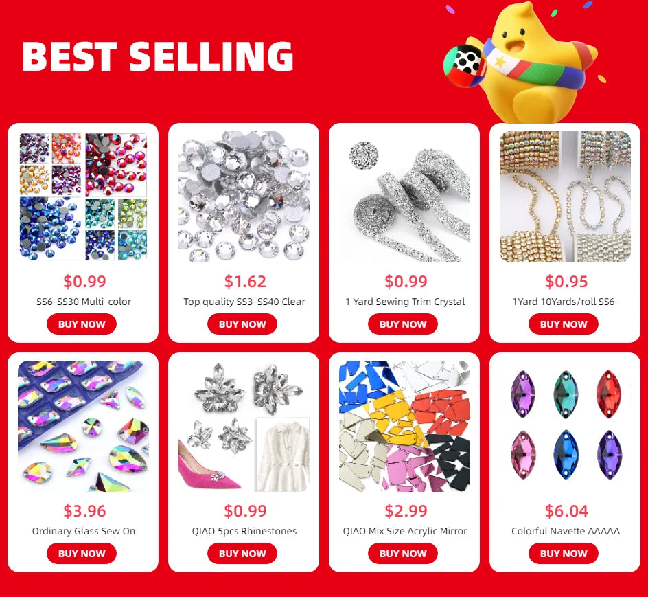 Rhombus Acrylic Mirror Sew On Rhinestones – Decorative Gems for Sewing Craft