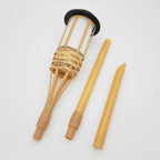 Handcrafted Bamboo Solar LED Torch – Flickering Flame Effect for Garden