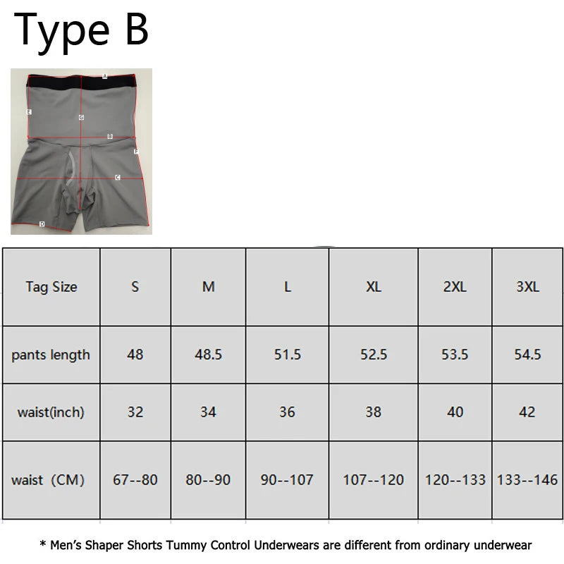 Compression Waist Trainer Shorts – Slimming Body Shaper for Men