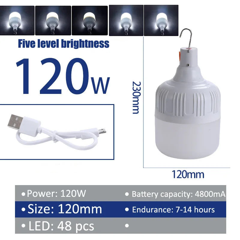 Portable LED Camping Lantern – Rechargeable Motion Sensor Light for Outdoor Emergencies