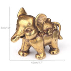 Antique Bronze Elephant Figurine – Solid Copper Miniature for Home Decor