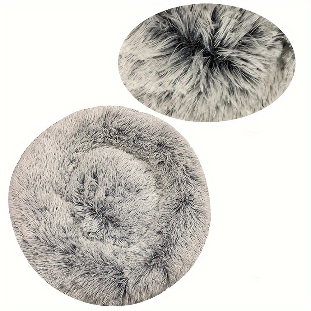 Plush Round Pet Bed – Warm Washable Sofa for Small to Large Dogs and Cats