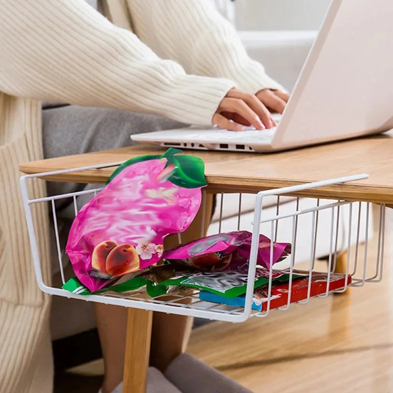 Metal Hanging Storage Basket – Multipurpose Organizer for Kitchen and Bedroom