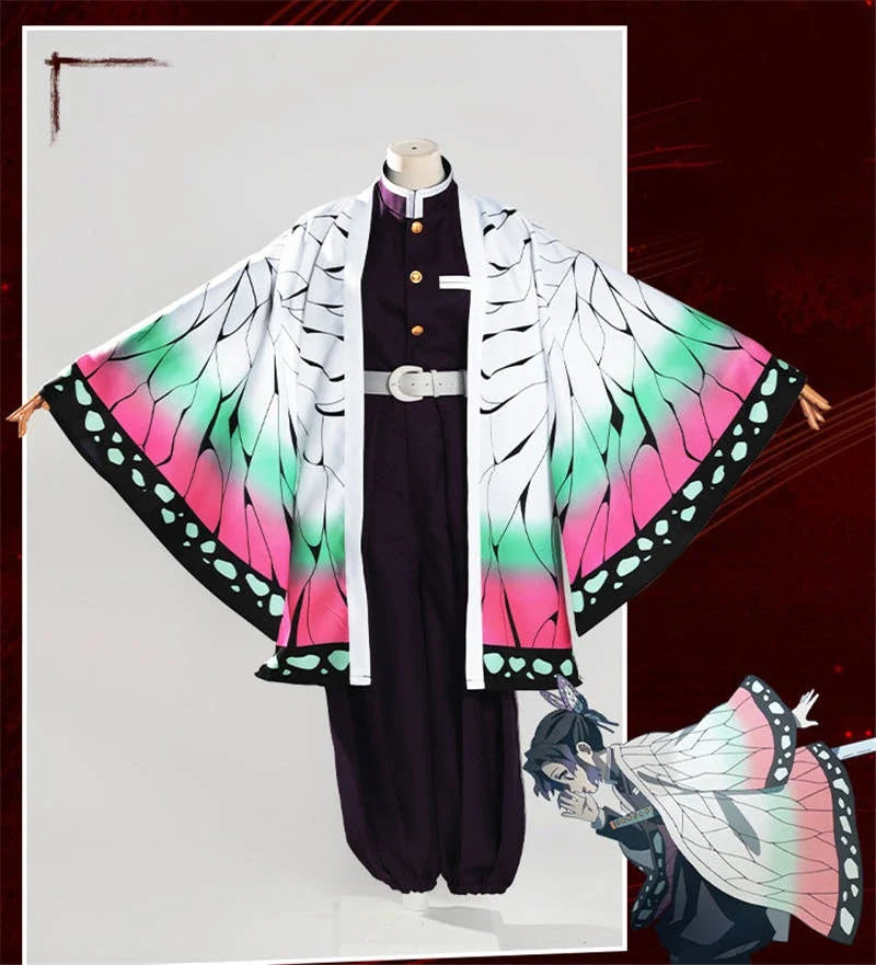 Kochou Shinobu Kimono Uniform Set – Kids Demon Slayer Cosplay for Halloween