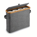 Bamboo Toilet Paper Holder – Enclosed Tissue Storage Box for Bathroom Organizer