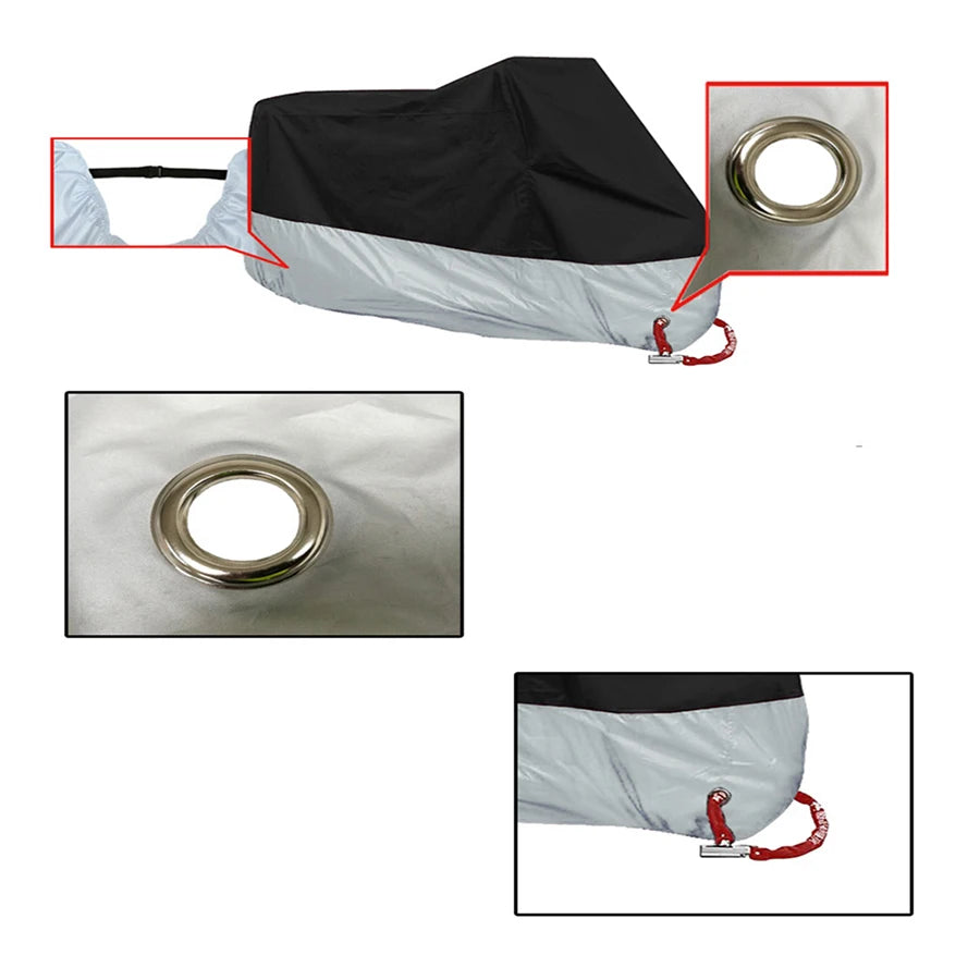 Universal Waterproof Motorcycle Cover – UV Protective Shield for Outdoor Storage