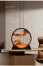 3D Moving Sand Art Frame – Dynamic Liquid Hourglass for Office Home Decor