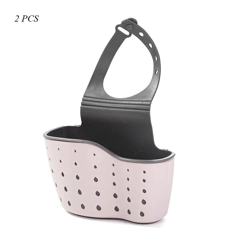 Adjustable Rubber Sink Caddy – Hanging Faucet Basket for Kitchen Organization