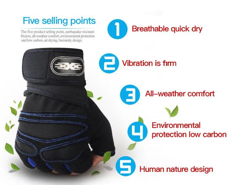 Shockproof Weight Lifting Gloves – Wrist Support for Gym Fitness Training