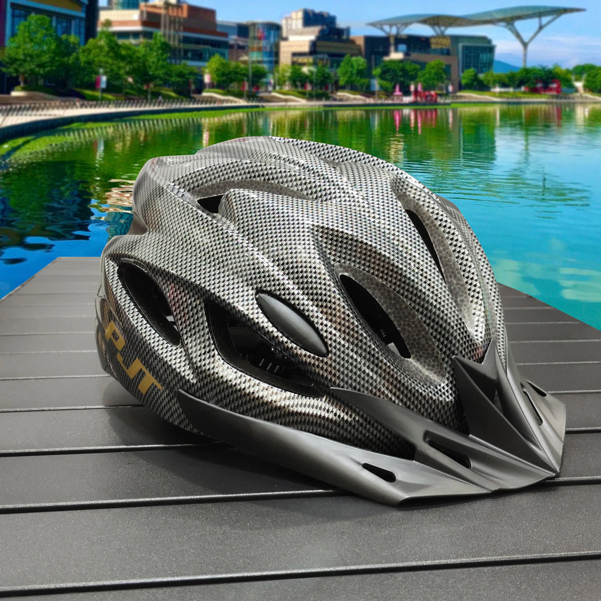 Lightweight Carbon Pattern Cycling Helmet – Breathable MTB Safety Gear