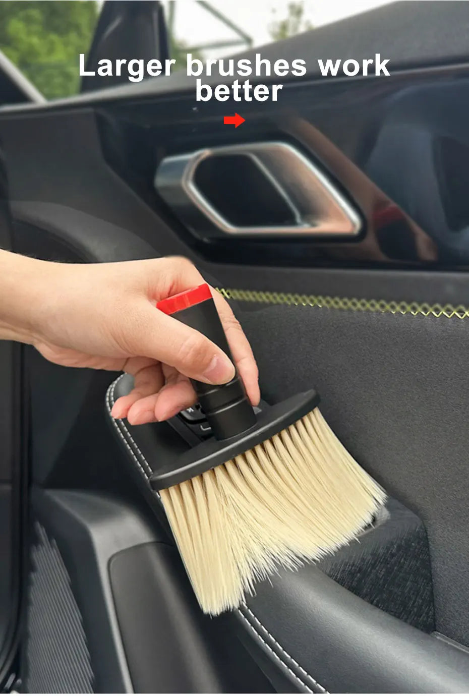 Soft Bristle Cleaning Brush – Dust Removal Tool for Car Interior Detailing