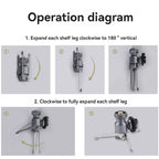 Rocket Furnace Support Bracket – Three Pin Adapter for Camping Outdoor Cooking