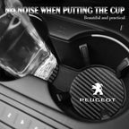 Silicone Car Cup Coasters – Non-Slip Waterproof Interior Pads for Peugeot