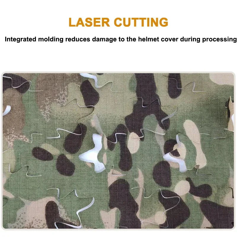 3D Camo Mesh Helmet Cover – Laser Cut Leaf Accessory for Airsoft and Hunting
