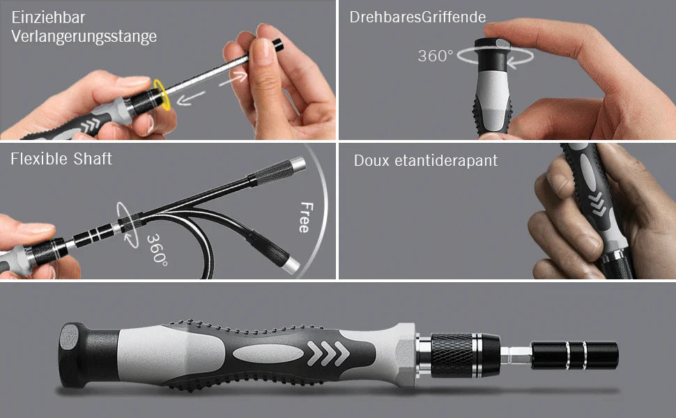 Precision Screwdriver Set – 132-in-1 Magnetic Bits for Electronics Repair