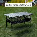 Aluminum Folding Camping Table – Lightweight Portable Desk for Picnics