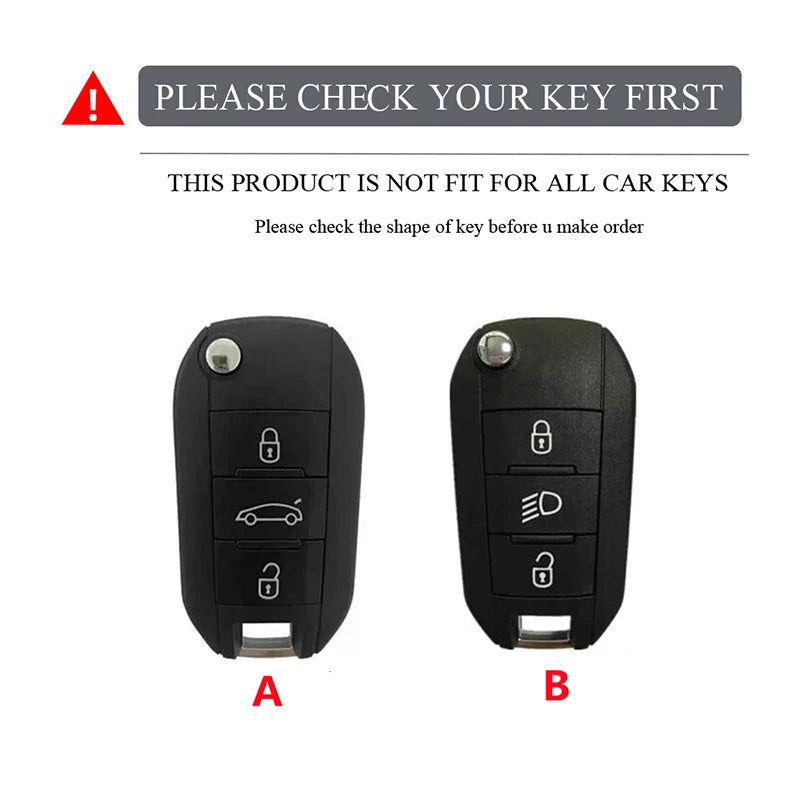 Carbon Fiber Key Fob Cover – Protective Case for Peugeot and Citroen
