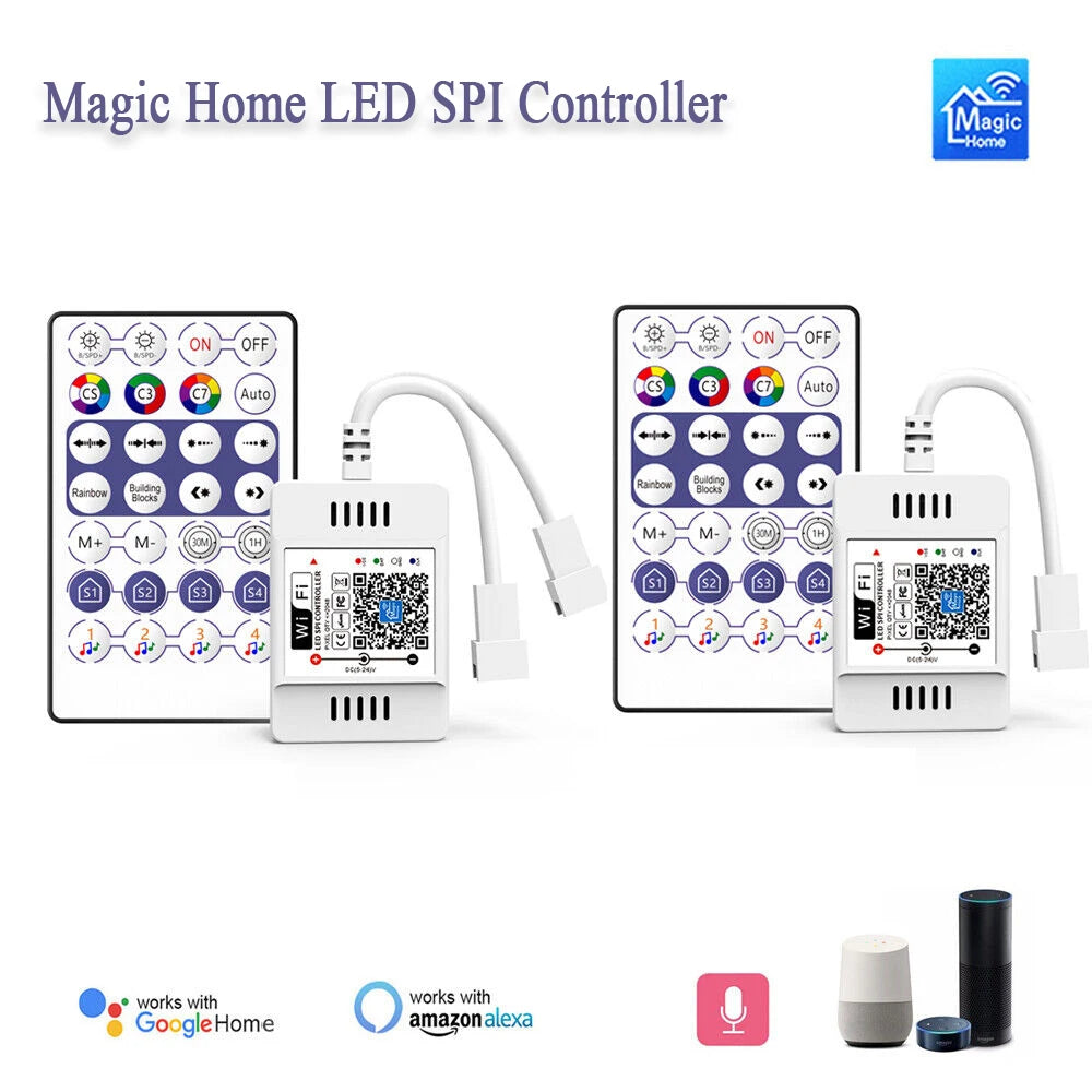 Addressable LED SPI Controller – WiFi Music Sync for RGBIC Pixel Lighting