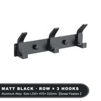 Modern Aluminum Wall Hooks – Black Towel Hanger for Bathroom and Coat Storage