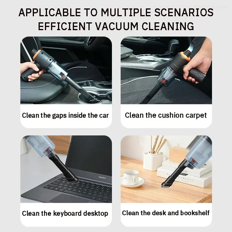 6-in-1 Handheld Car Vacuum – Wireless Portable Cleaner for Auto and Home