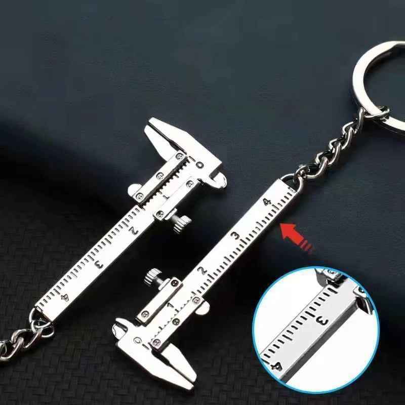 Metal Vernier Caliper Keychain – Miniature Bottle Opener for Car Accessories