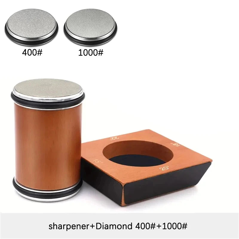 Rolling Knife Sharpener – Diamond Whetstone Kit for Straight Edge Blades