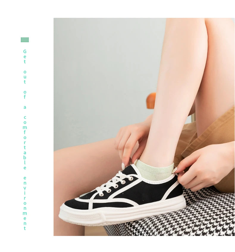Breathable Cotton Ankle Socks – Mesh Sports Footwear for Summer Casual Wear
