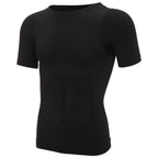 Men's Compression Shapewear Shirt – V-Neck Tummy Control for Fitness Workout
