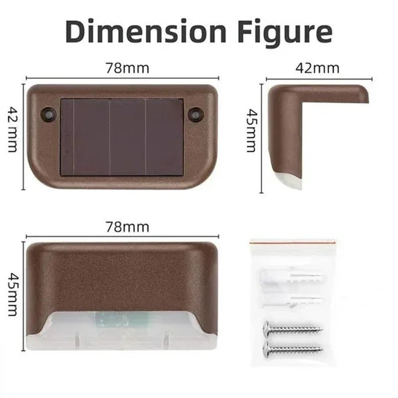 Waterproof Solar LED Deck Lights – Outdoor Step Lamps for Garden Patio Decor